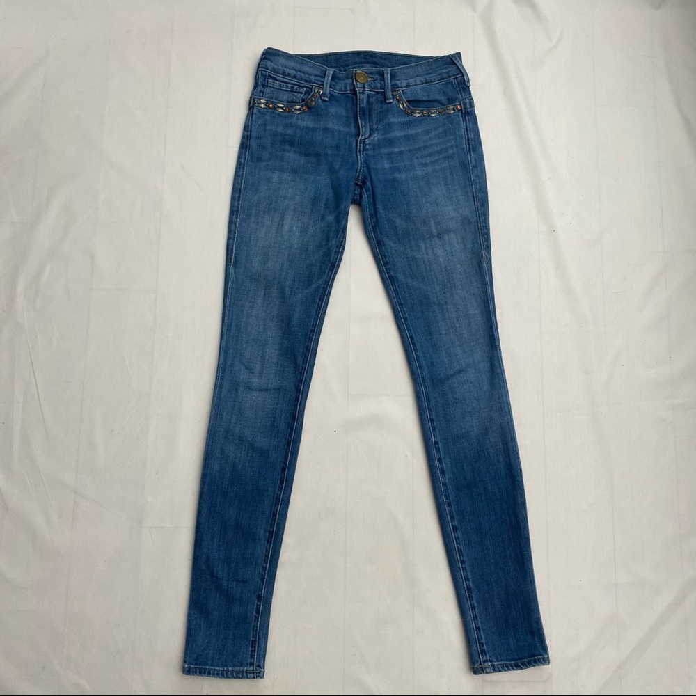 True Religion low rise Y2K (made in Italy) Chrissy 25 bedazzled embellished